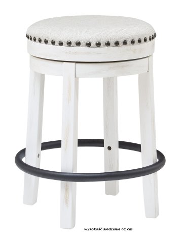 KRZESŁA PAKOWANE SĄ PO 2 SZTUKI. NALEŻY ZAMAWIAĆ ZAWSZE PARZYSTĄ ILOŚĆ. D546-324 Taboret barowy niski biały(1)